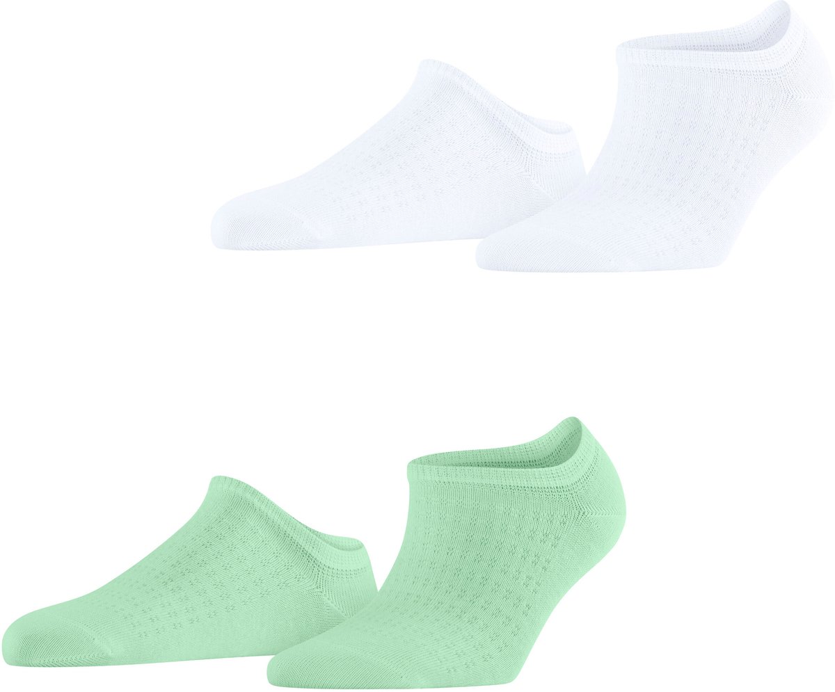 Esprit Mesh Line 2-Pack kort eenkleurig katoen Multipack Korte sokken dames veelkleurig - maat 35-38