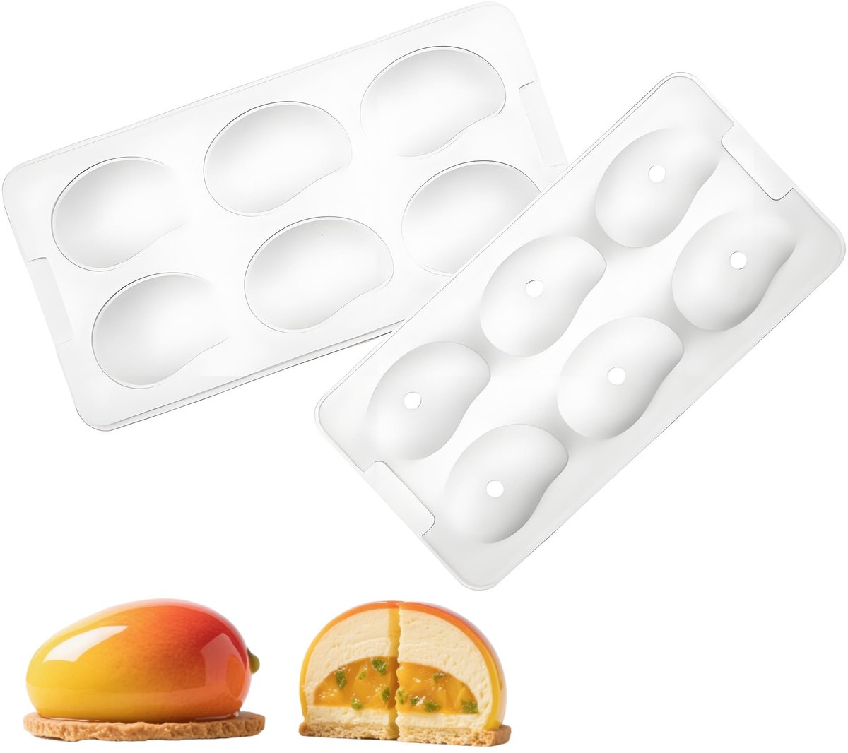 Dailygoods - Silicone Mango Vorm voor Cake - 3D Bakvormen voor Desserts