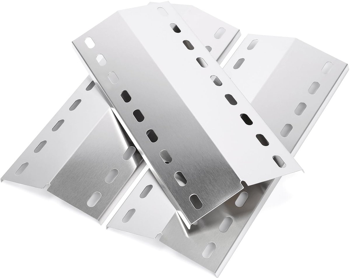 Dailygoods - Roestvrijstalen Branderafdekking voor Landmann Grill - 40 x 17 cm (3 stuks)