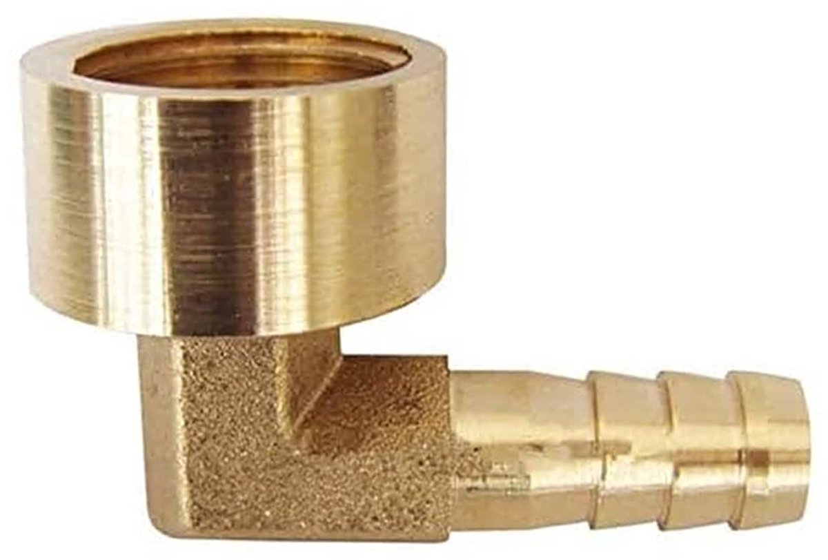 Dailygoods - Messing Weerhaak Slang Fitting 90 Graden Elleboog Pijp Connector