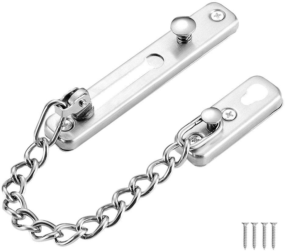 Dailygoods - Roestvrijstalen Deurovervalketting - Veiligheidsketting voor Deuren