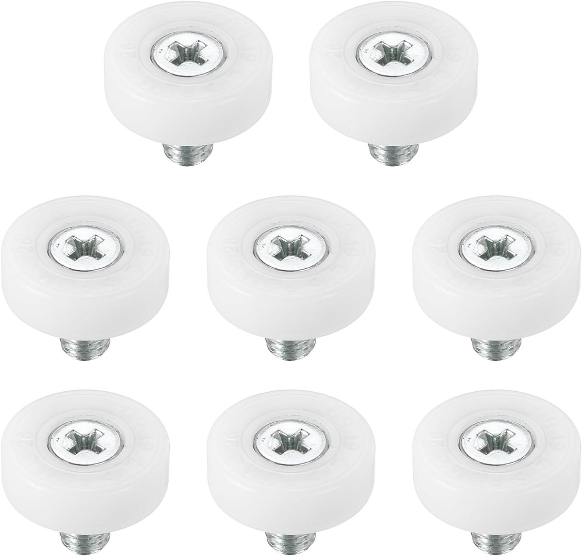 Dailygoods - 19mm Ladewielen - 8 Stuks Duurzame Plastic Vervangwielen met Kleine Pulley