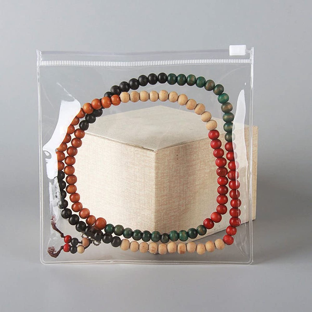 Dailygoods- Sieraden Zakken - 50 Stuks - Transparante Zak met Ritssluiting - Opbergzakken - Kleine Plastic Zakken - 13,0 x 13,0 cm - Veilig en Organiseerd