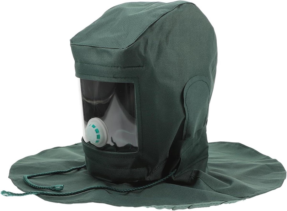 Zandstraal Kap - Stofmasker Schuren - Stofbescherming Werk - Ademend Lichtgewicht - 26.6 x 19 x 19 cm - Getoond