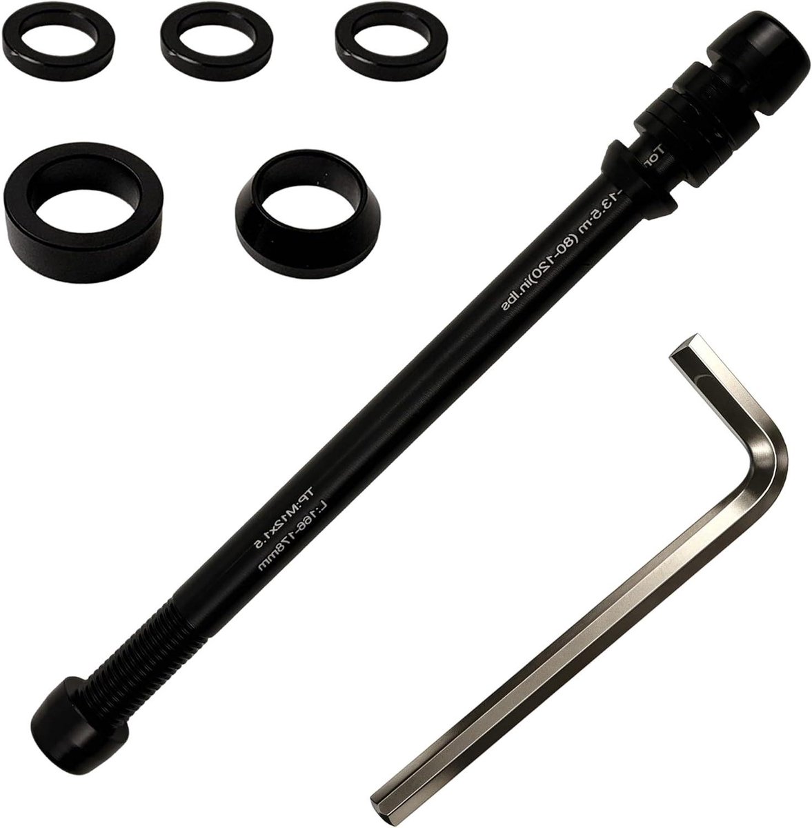 Fietstrainer Steekas Adapter - Thru Axle Adapter - Indoor Fietsen - Verstelbaar Breedtebereik - 168-178 mm - Zwart