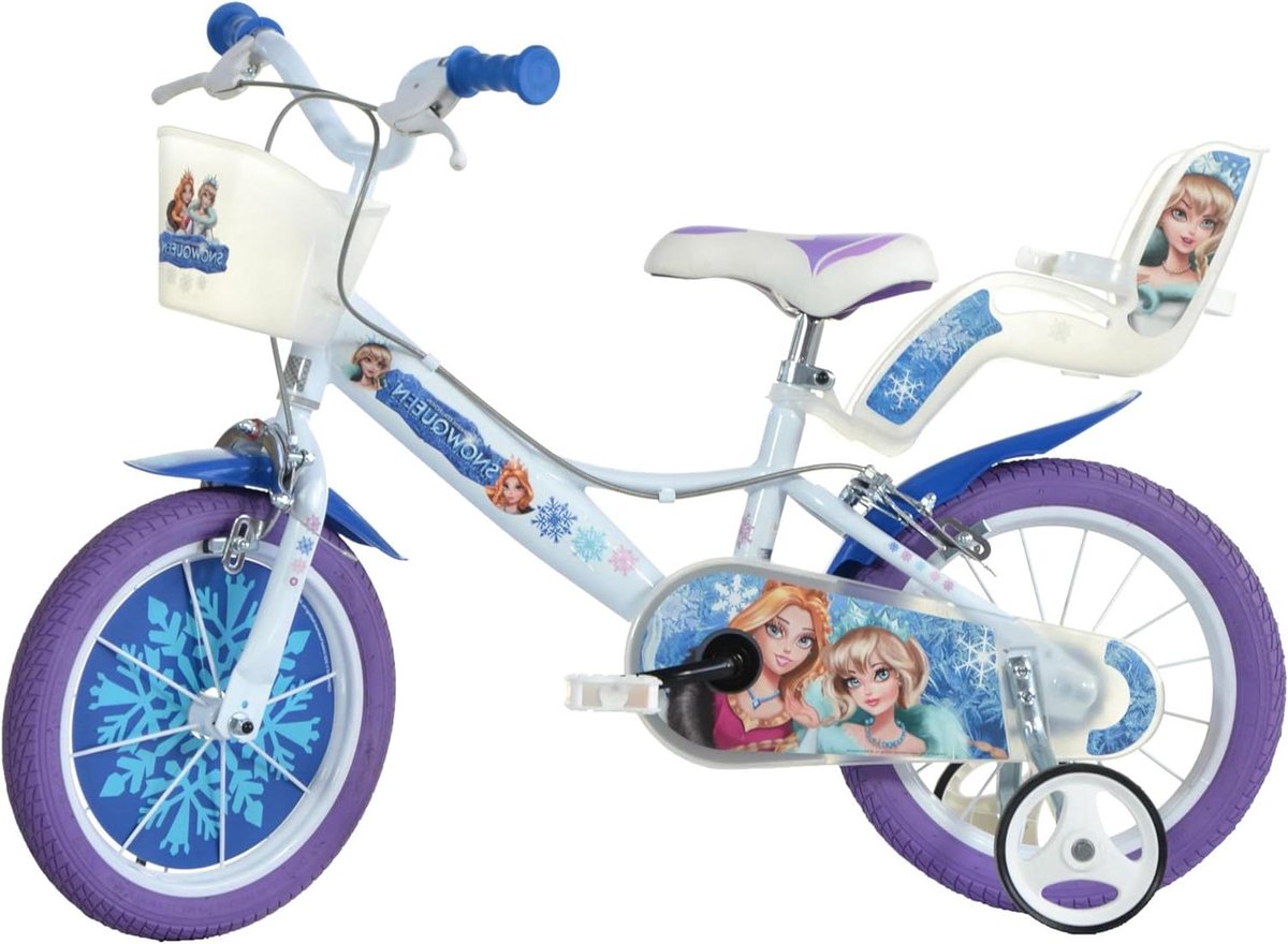 Kinderfiets - Meisjesfiets - Fietsen - Prinses Thema - 14 inch - Wit
