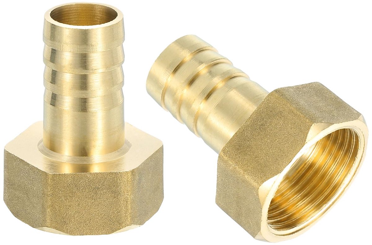 Dailygoods - 3 Stuks Messing Slangkoppelingen - Duurzaam en Betrouwbaar voor Slangen en Apparatuur