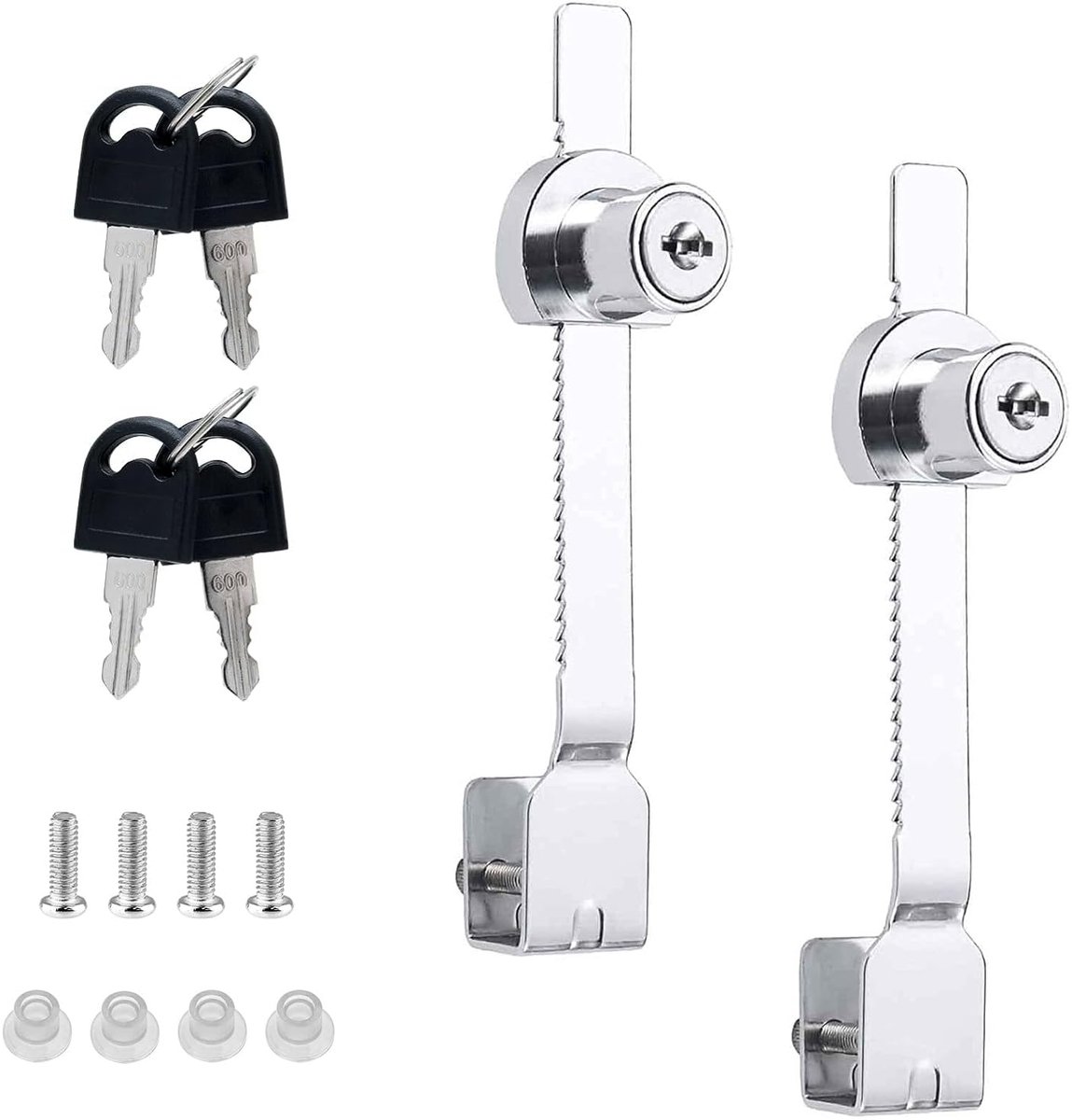 Dailygoods - 2 Stuks Terrarium Lock met Sleutel en Bevestigingsschroef voor Glasdeuren