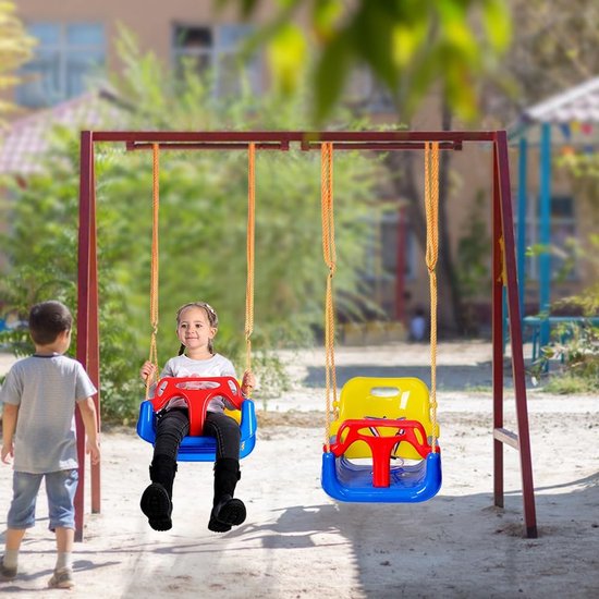 Baby Schommelstoel - Kleuter Schommel - Buiten Spelen - 3-in-1 Verstelbaar - 42D x 31W - Blauw — afbeelding 2