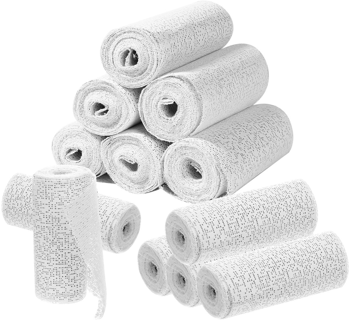 Dailygoods - Gipsdoek Rollen - Plakbandset voor Kunst en Ambachten (12 Stuks)