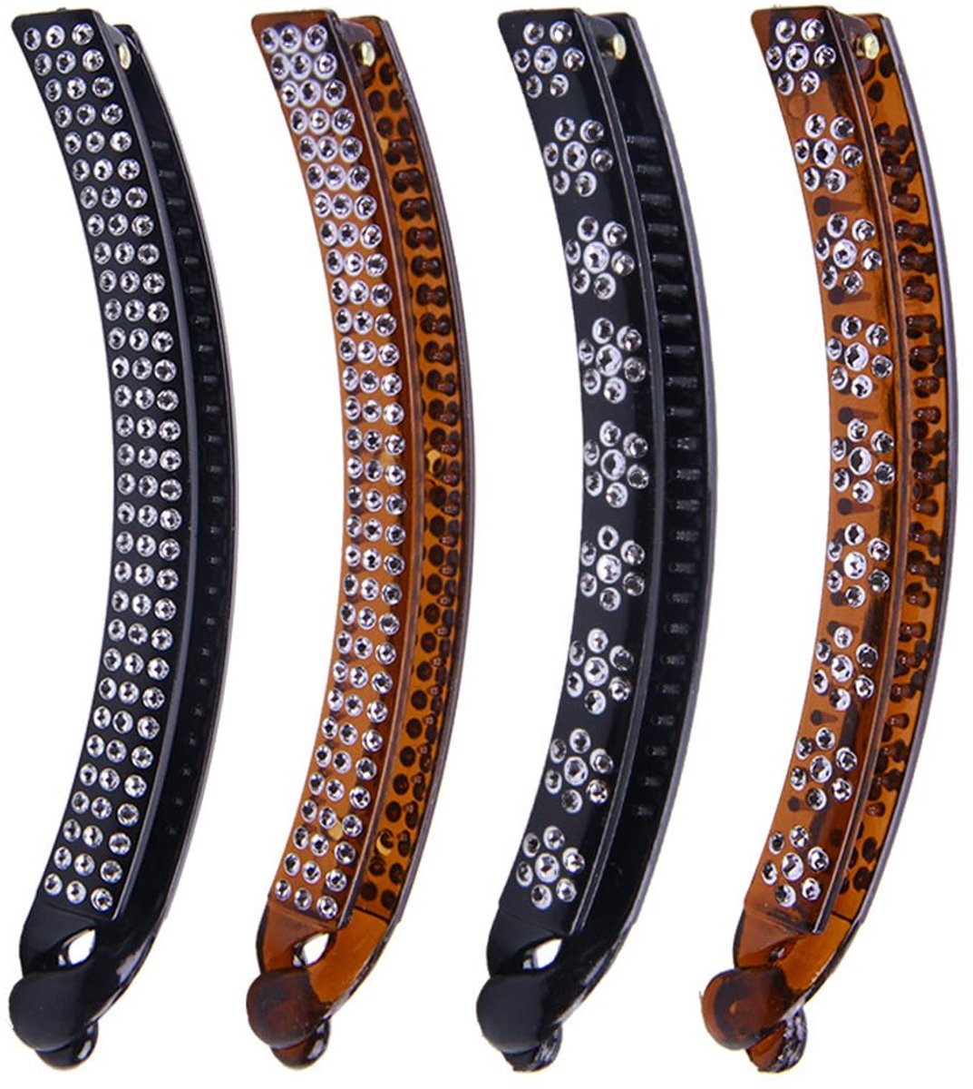 Dailygoods - 4 Stuks Haarspelden met Diamant Design - Voor Alle Haartypes