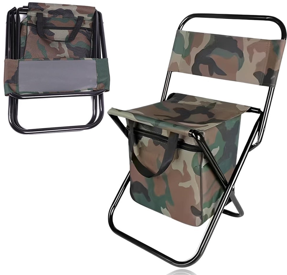 Dailygoods - Vouwbare Campingstoel met Koelfunctie - Multifunctionele Stoel voor Buitenactiviteiten