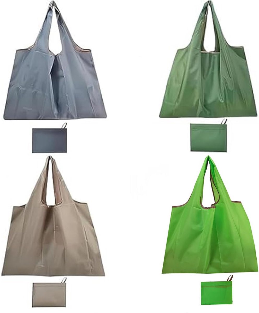 Dailygoods - Opvouwbare Boodschappentassen - 4 Herbruikbare Tassen voor Winkelen en Reizen