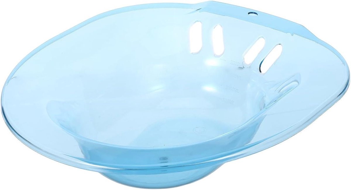 Zitbad Bekken - Weekbad Bekken - Persoonlijke Hygiëne - Anti-Overloop Gaten - 38 x 35.5 x 9.5 cm - Blauw