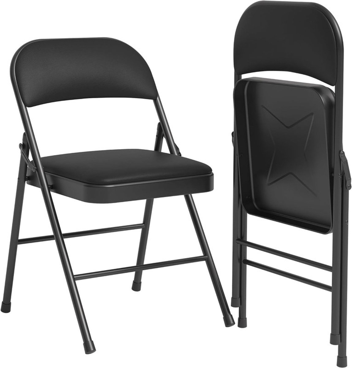 Triumpunpre Opvouwbare Campingstoelen Set van 6 - Staal Frame met PU Kussens - 150kg Draag