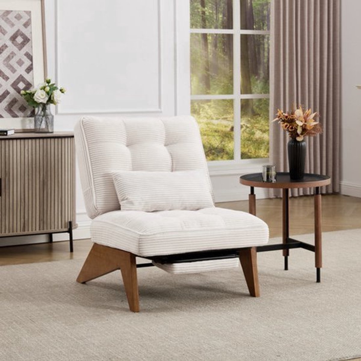 Loungestoel – Fauteuil – Relaxstoel – Loungefauteuil – Stoel Zonder Rugleuning – Verstelba