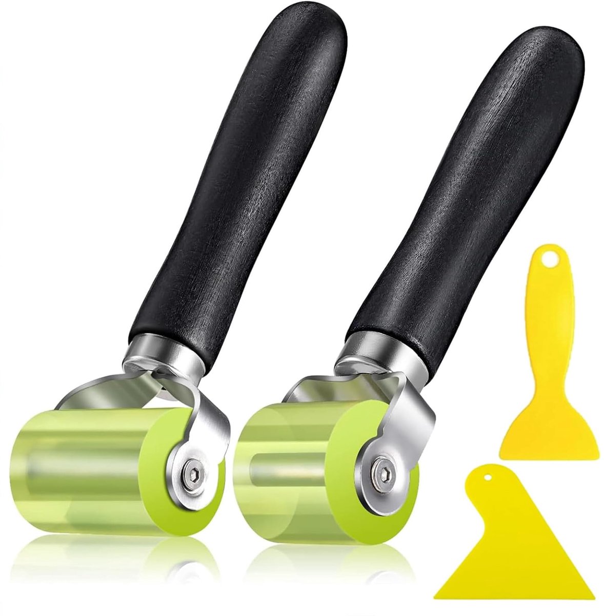 Dailygoods - 4-delige Auto Geluidsisolatie Set - Rubber Rollen en Folie Squeegees