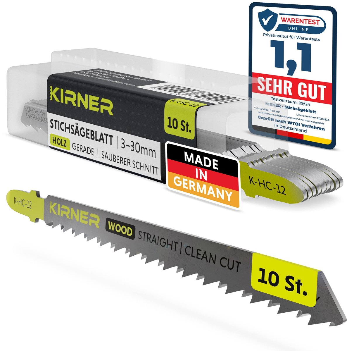 SnelShoppen - Decoupeerzaagbladen voor hout 10 Stk. - Fijnsnijzaagblad voor T-schacht-decoupeerzagen - Extreem fijne en rechte snede (3-30mm) in hout