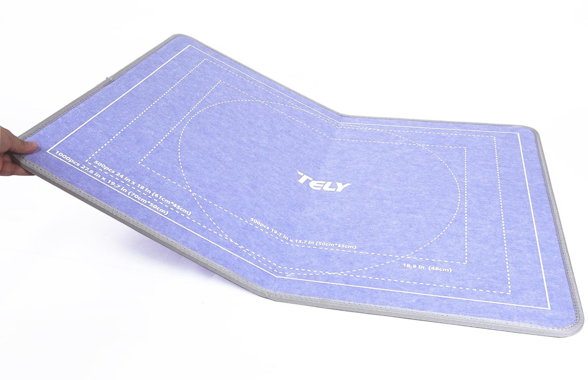 SnelShoppen - Opvouwbaar Puzzelbord - Stevig Hard Vilt - Antislip Oppervlak - Draagbaar en Lichtgewicht - Geschikt voor Tot 1000 Stuks - Lavendelpuzze