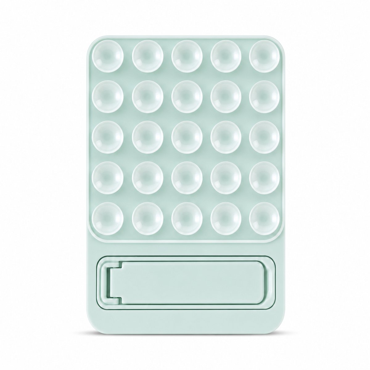 Siliconen Zuignap Sticker met Kickstand voor Telefoon en Hoesje - Licht Groen - Casemania Zelfklevende Telefoonstandaard - Universeel Telefoonhouder Handsfree - Telefoon Grip - TikTok Selfiesticker