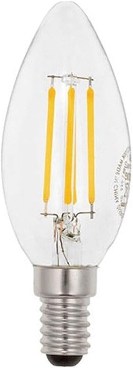 LED Filament Kaarslamp - Kaarslamp LED E14 Lamp - Sfeerverlichting Creëren - Vervangt 50W Gloeilamp - Ø35mm - Helder