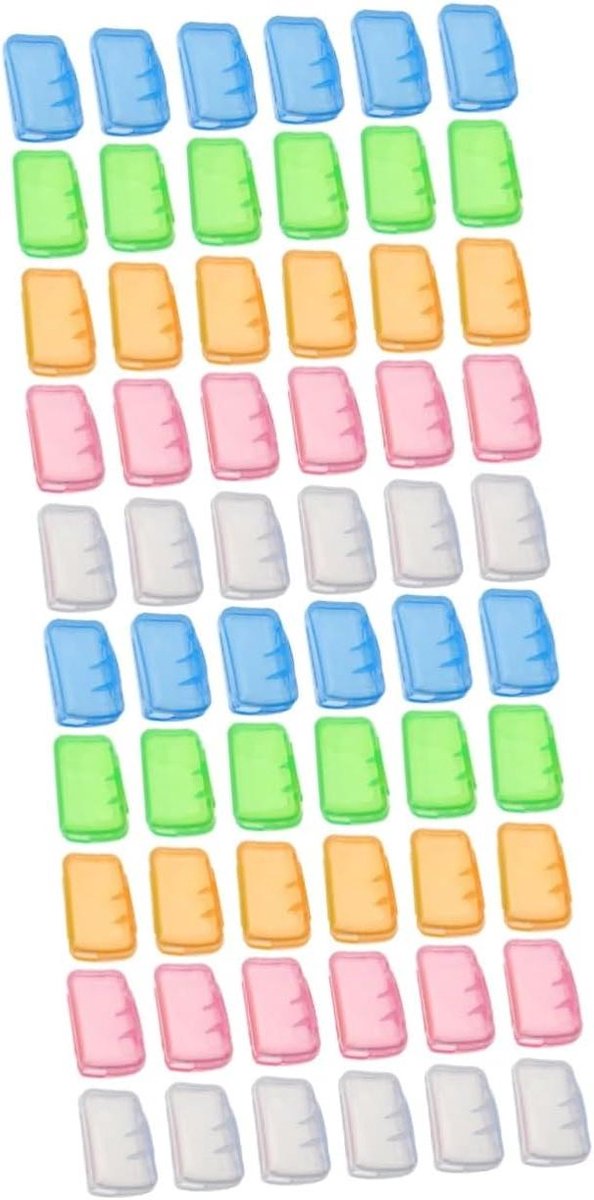 Tandenborstelhoesjes - Reis Tandenborstel Beschermer - Hygiënisch Opbergen - Ruimtebesparend Compact Ontwerp - 60 stuks - Gekleurd