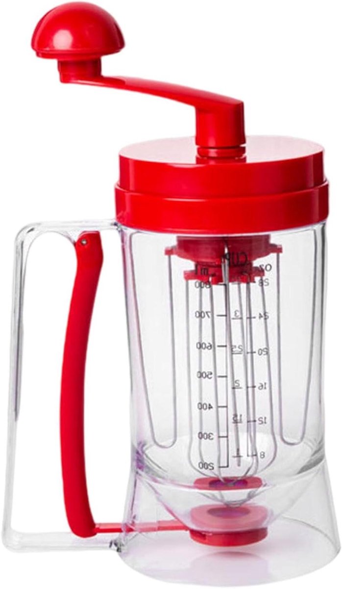 Beslag Dispenser - Pannenkoekenmaker Bakdispenser - Beslag Verdelen - Met Roerfunctie - 900ml - Transparant