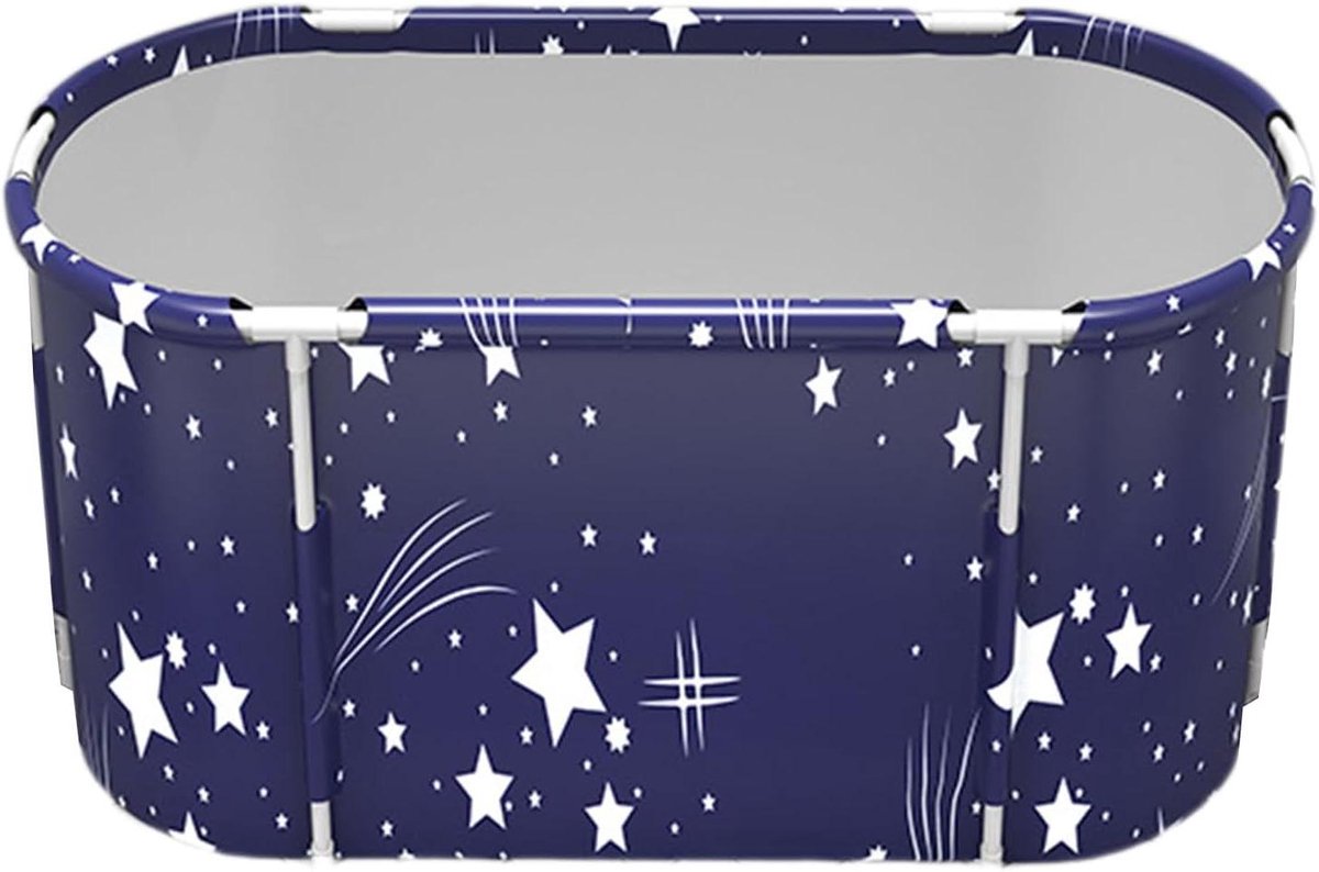 Opvouwbare Badkuip - Draagbaar Bad - Ontspannen Baden - Warmte Houdend Materiaal - 120 x 55 x 50 cm - Blauw