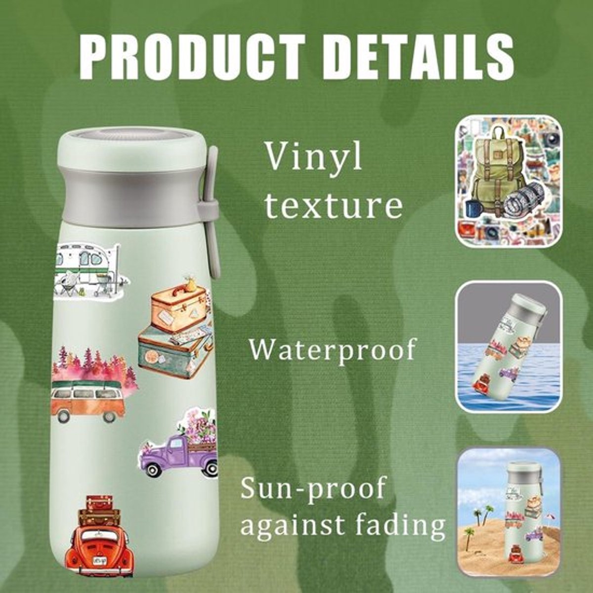 100 stuks Outdoor Reisstickers Waterdicht - Koffer Scrapbook Skateboard Laptop - Motorfiets Snowboard Bagage Graffitistickers - Jongeren en Volwassenen
