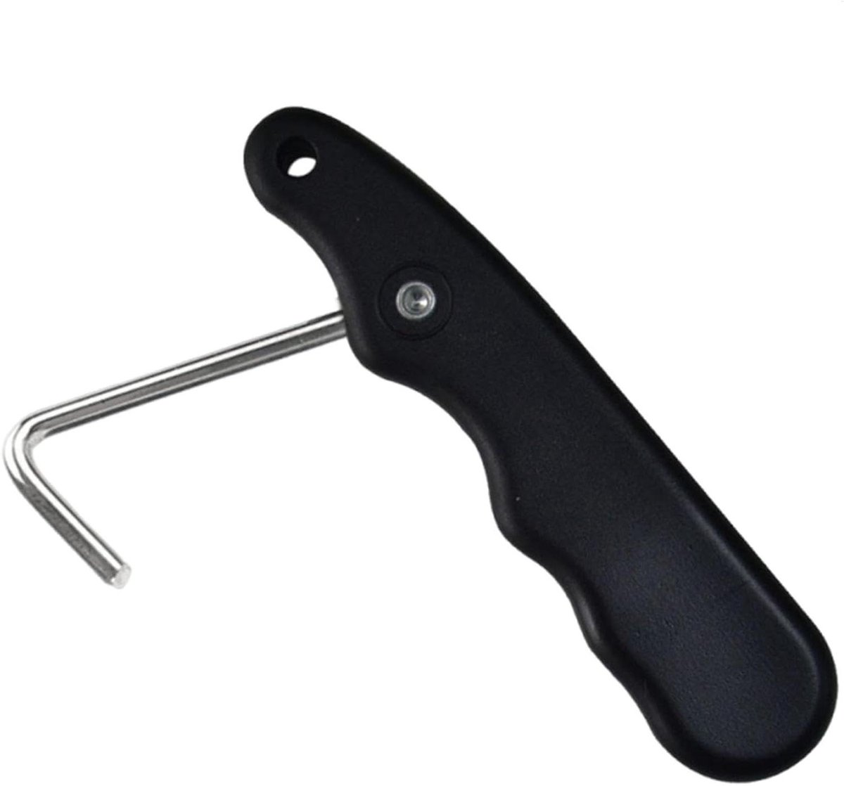 Veterspanner Schaatsen - Schoen trekker - Schoenen aantrekken - Inklapbaar roestvrij staal - 10 cm lengte - Zwart