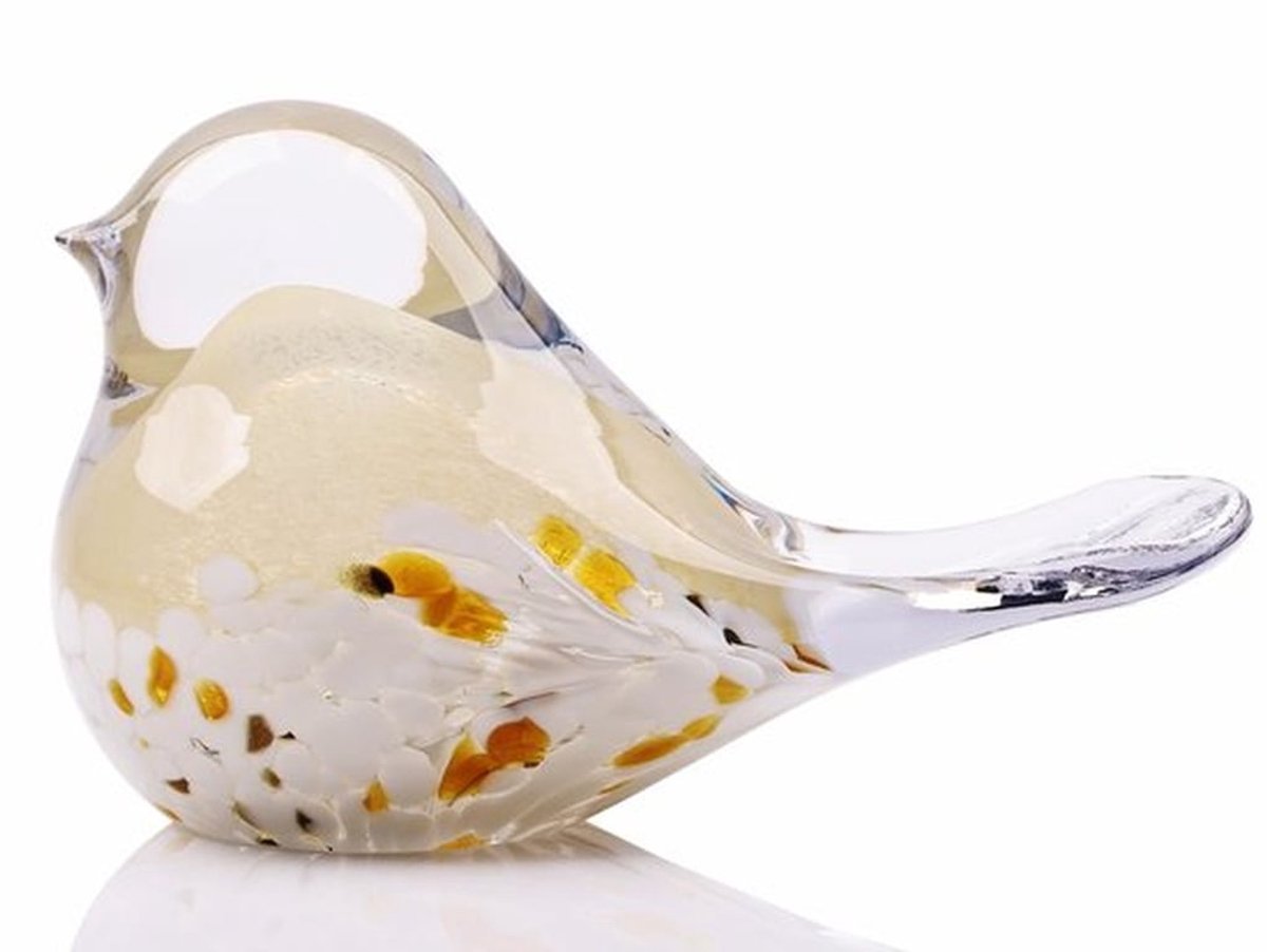Vogelstandbeeld Handgeblazen Glas - Decoratie Woonkamer - Ornament - Kunstobject - Slaapkamer - Uniek Design - Luxe uitstraling