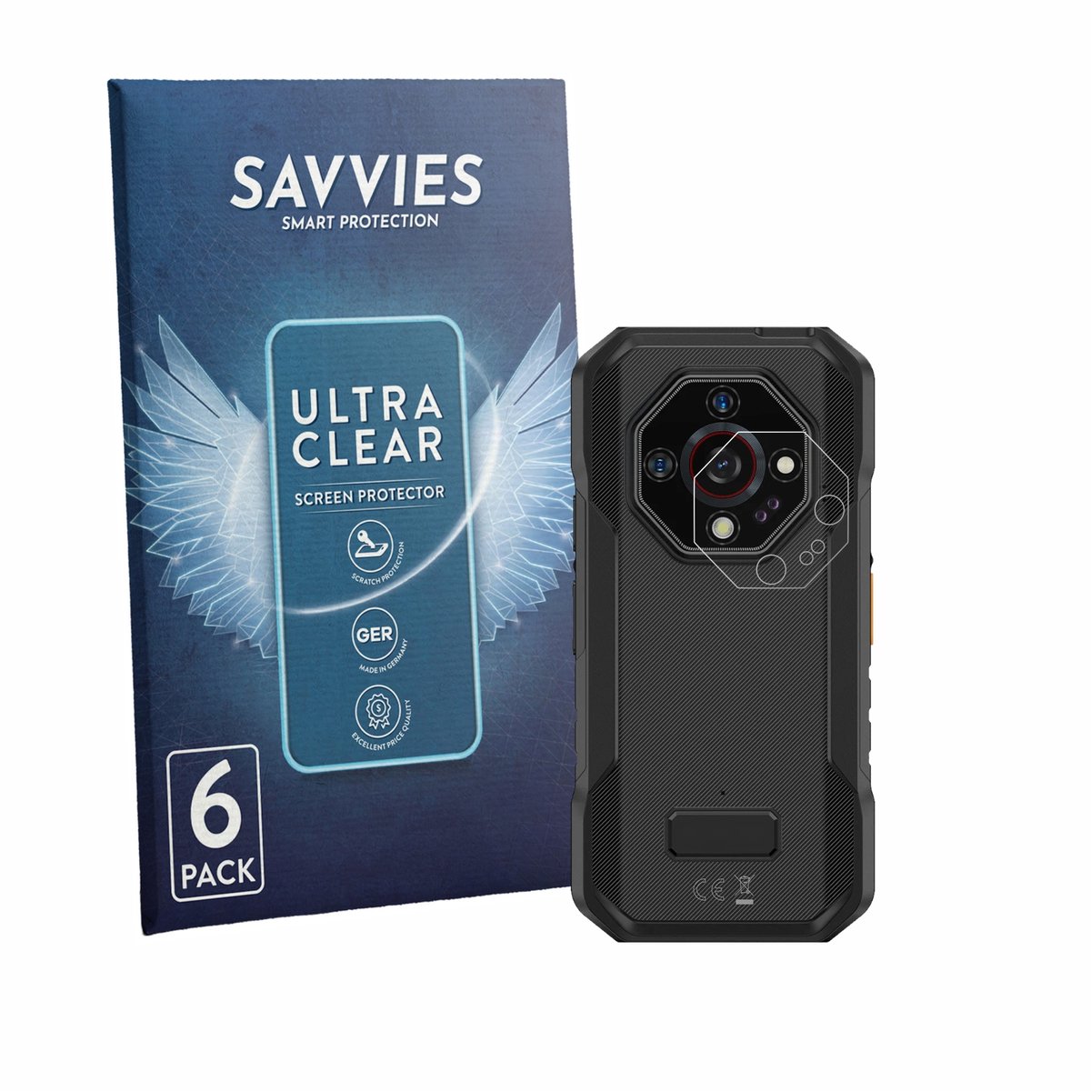 Savvies - Screenprotector voor Ulefone Armor X32 Pro (ALLEEN Camera Lens) - Folie Beschermfolie transparant 6 Stuks