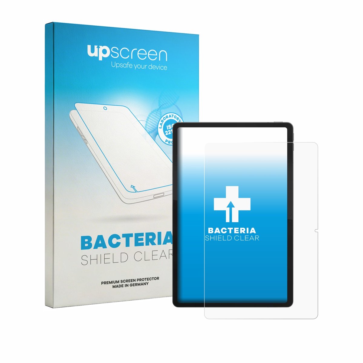 upscreen - Screenprotector voor Lenovo Idea Tab Plus 12.1" (Portret-Modus) - Folie Beschermfolie transparant antibacterieel