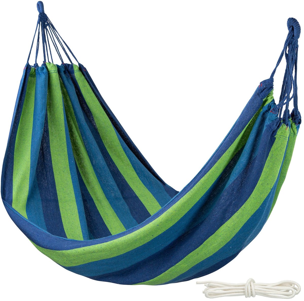 Famanu – Hangmat van katoen voor camping en outdoor, afmetingen 200 x 100 cm, tot 200 kg draagkracht, met draagtas