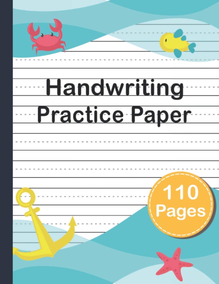 Handwriting Practice Paper: Blank lined Pages With Dotted Middle Lines To Practice Writing For Young Kids. - ShopVlot
