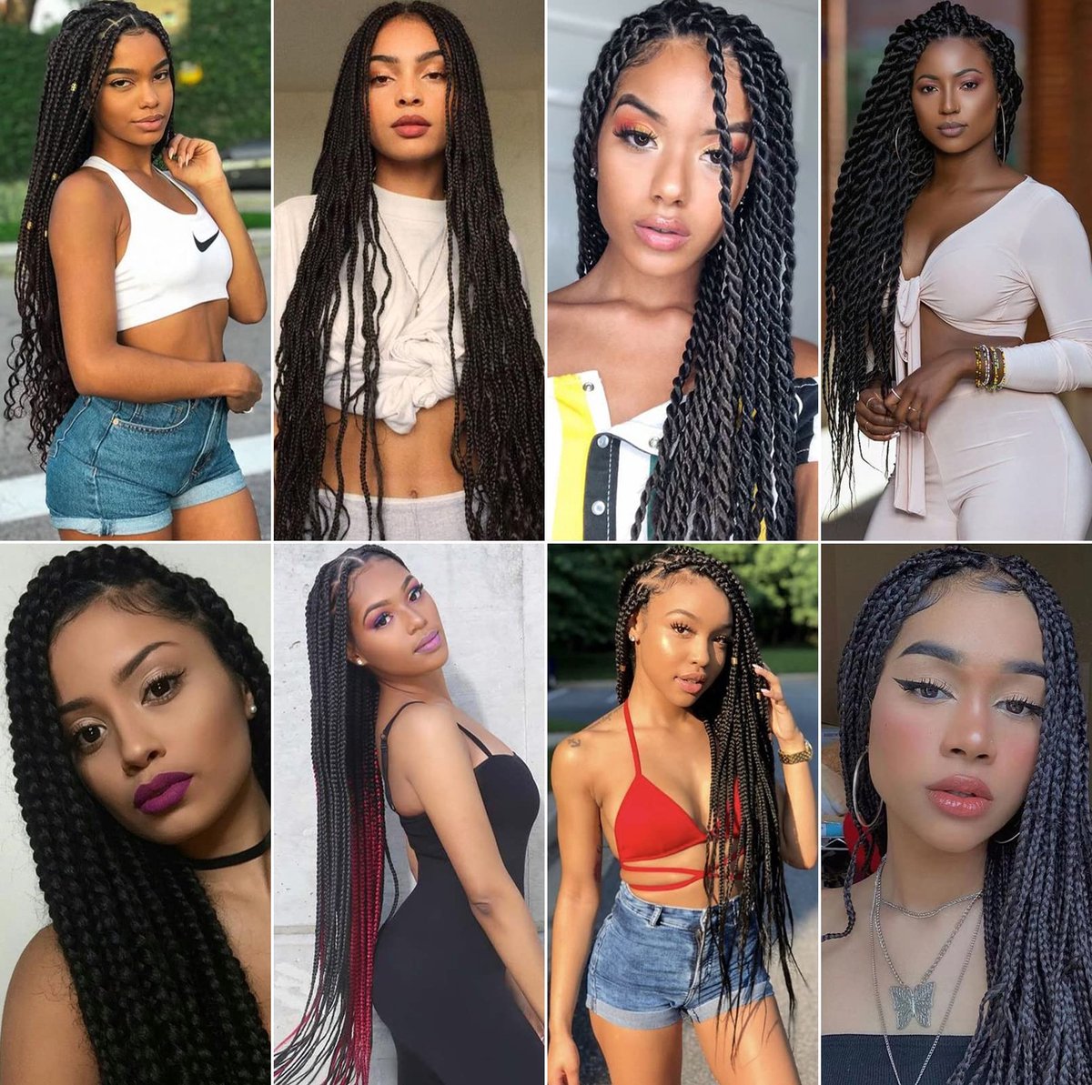 30 inch Pre Stretched Braiding Hair Extensions in 1B Black voor Box Braids 6 Pakketten Lange Knotless Kanekalon - ShopVlot