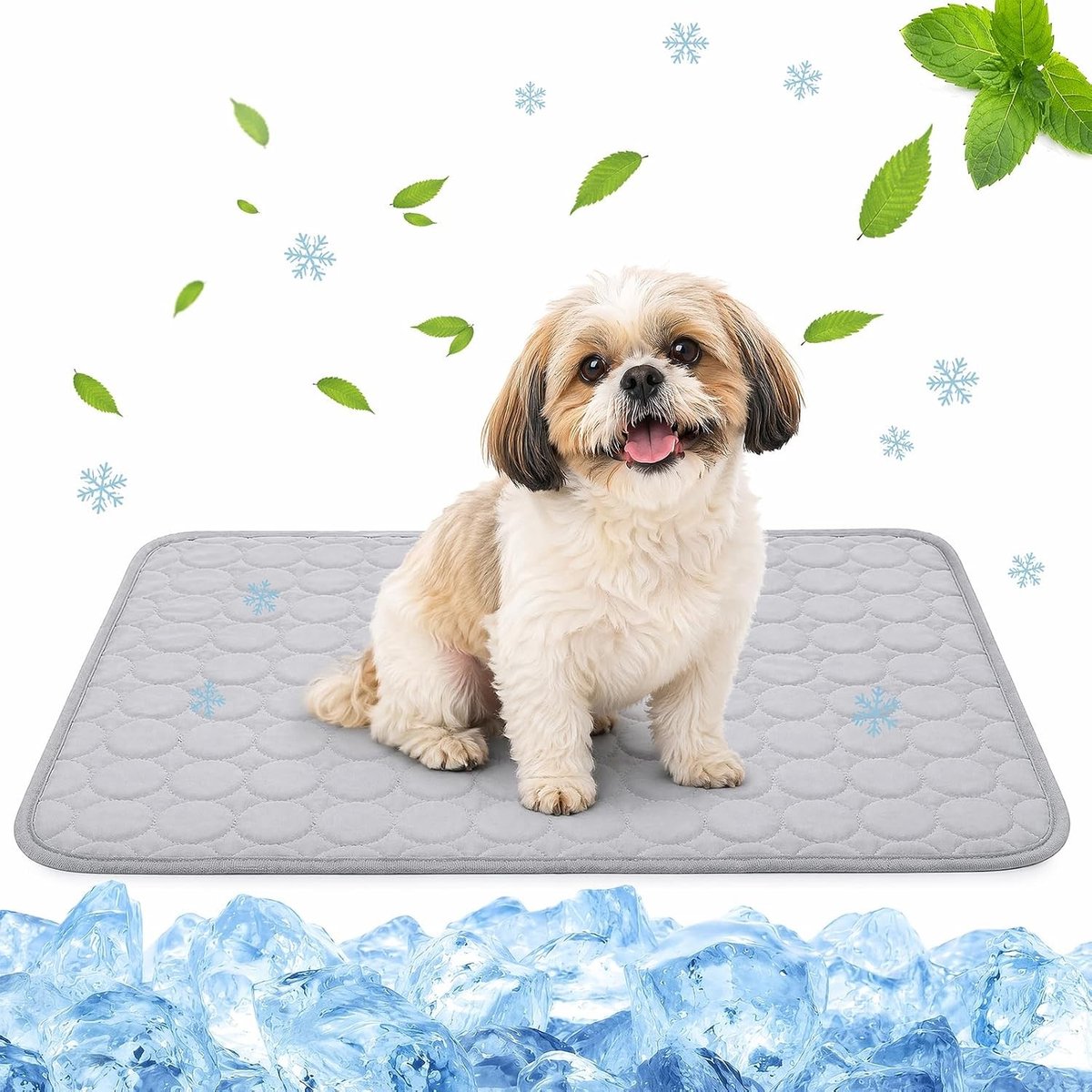 Koelingsmat Hond - Blauw - 62 x 50 cm - Zelfkoelend Effect - Voor Binnen en Buiten