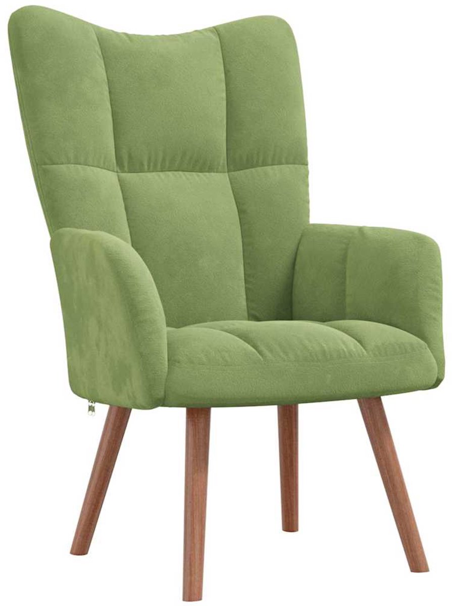 vidaXL Relaxstoel - fluweel - lichtgroen