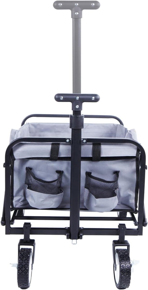 Opvouwbare Bolderkar - Transportwagen Tuinwagen - Zware Lasten Vervoeren - Stabiel Stalen Frame - 88 cm Hoog - Grijs — afbeelding 5