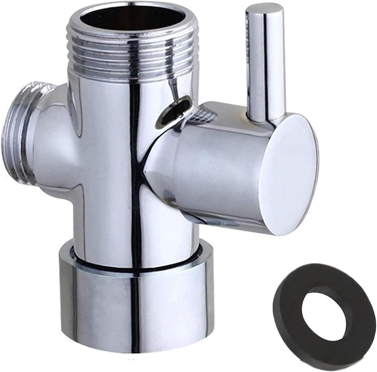 Driewegafsluiter voor douche en badkamer, universele adapter voor handdouches en spraykoppen, vervangingsonderdeel voor sanitair en douche systemen