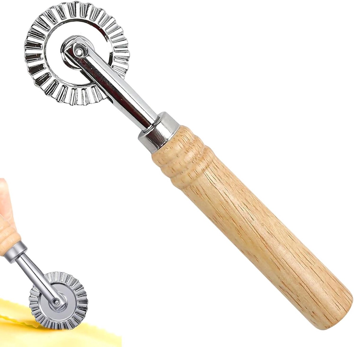Pizzaschaar / pizzaknipper - Pizzaschaar - Hout - 16 x 4 cm - Ergonomisch Handvat - Voor Thuisgebruik