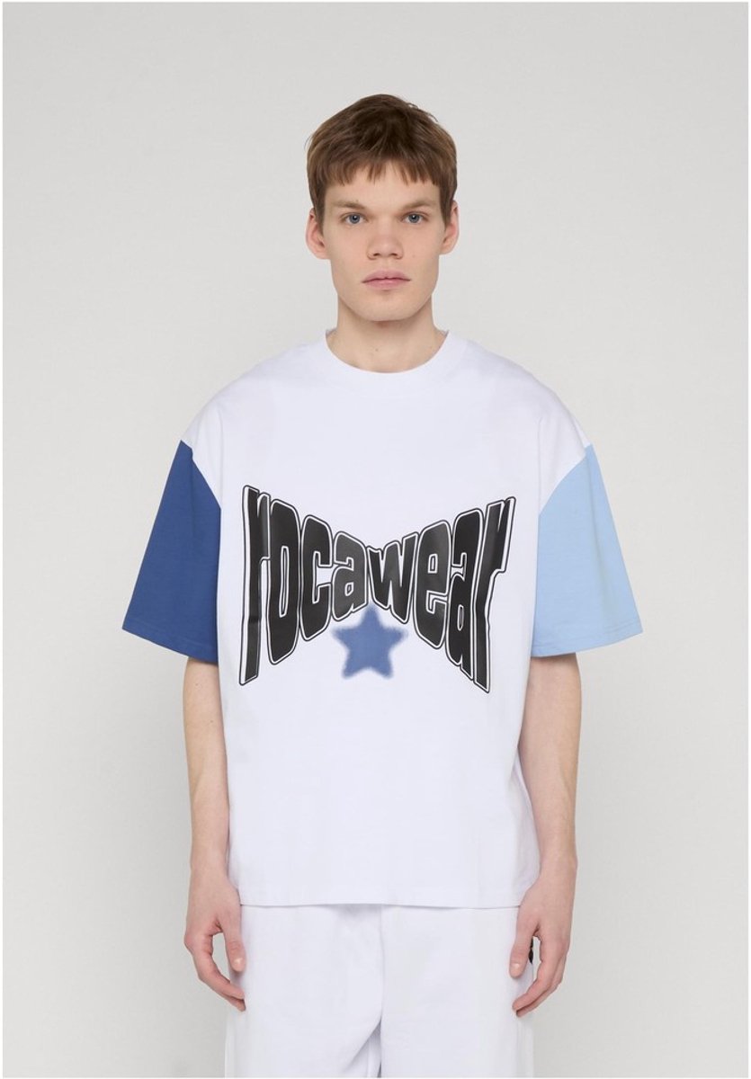 Rocawear - Colored Heren Tshirt - S - Wit/Blauw