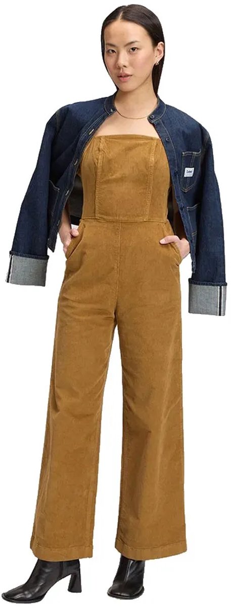 Lee Femme Slim Fit Mouwloze Jumpsuit M Vrouw Glazed Ginger