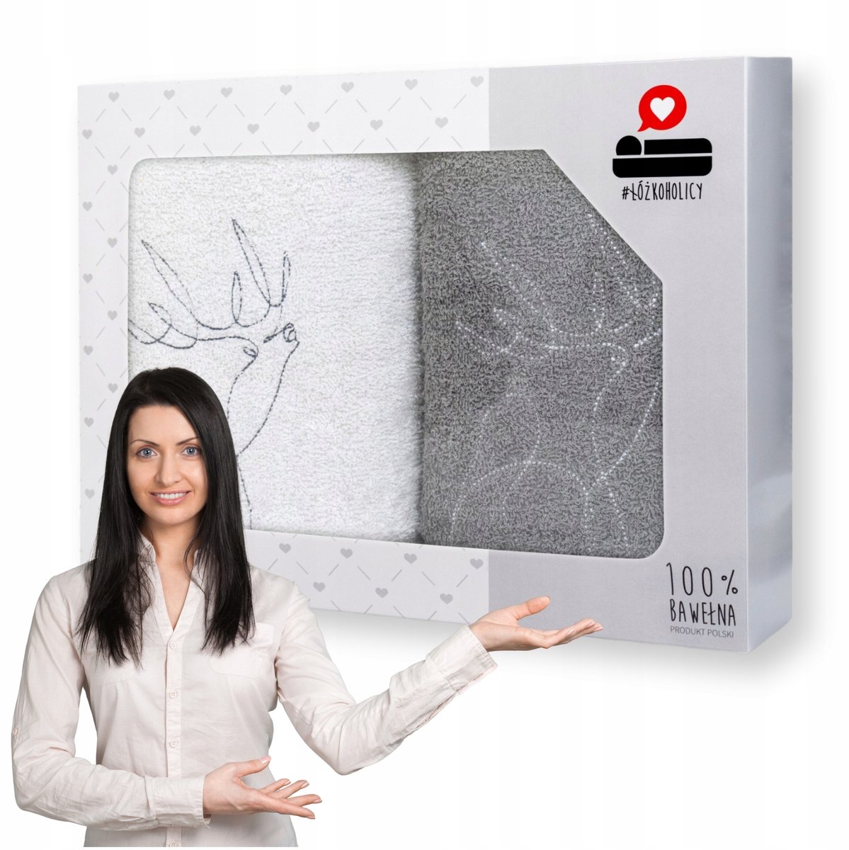 Luxe Luba Handdoek Set 2 stuks 50x100 cm - Cadeau Verpakt