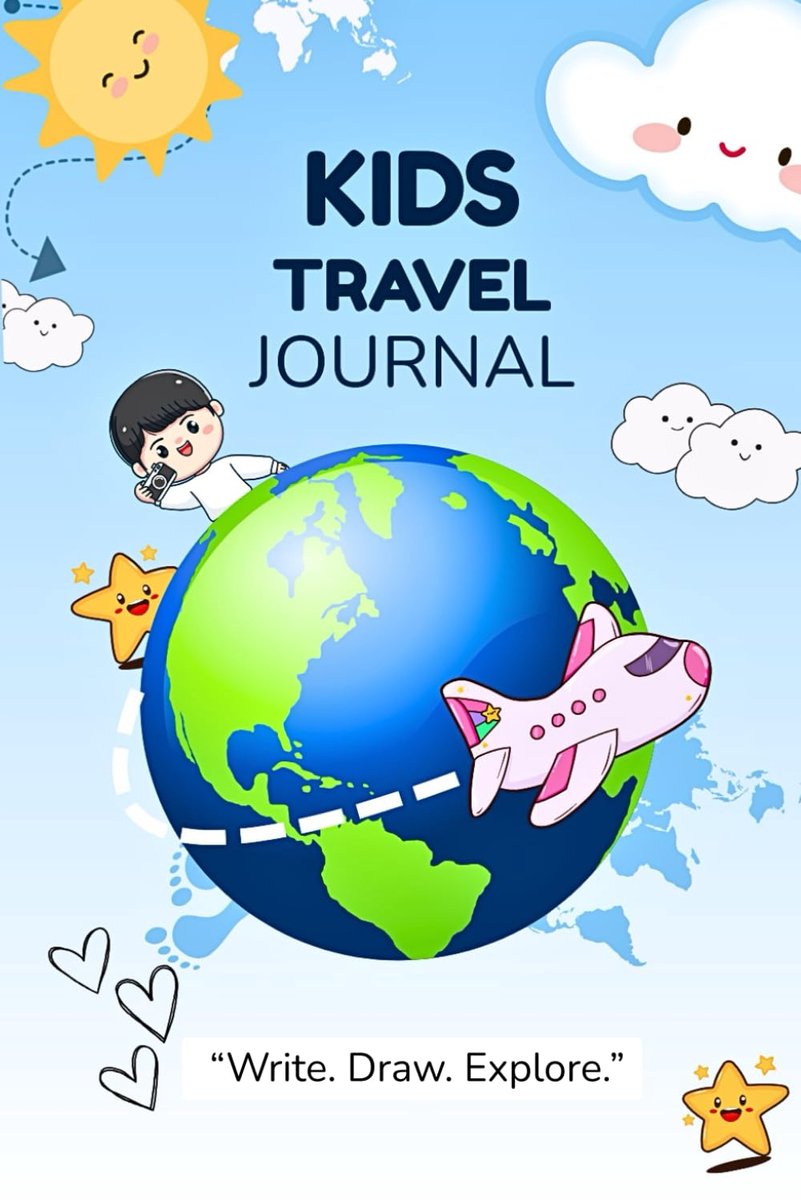 Kids Travel Journal: A Fun Vacation Notebook for Kids to Write, Draw, Explore & Record Their Adventures - ShopVlot
