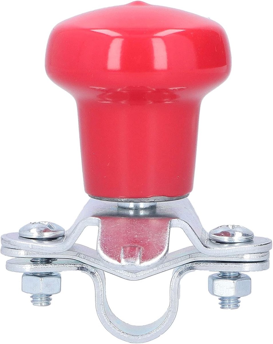 Stuurwiel Knop Spinner Bal voor Auto en Tractor - Metalen Spinner met Felrode Kleur, Eenvoudige Installatie en Universele Compatibiliteit
