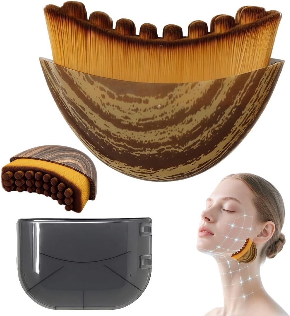 Lymfedrainage Gezichtsborstel voor Contouren, Perfect voor Gezichtsmassage en Huidverzorging, 1 Stuk