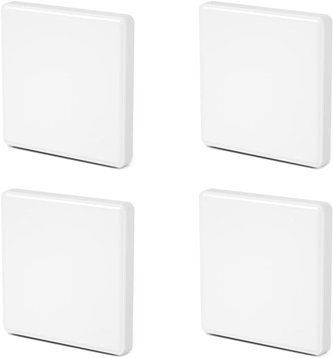 Blindafdekking voor inbouwdozen - 4 stuks, schroefloos, wit, ideaal voor stopcontacten en lichtschakelaars, wandafdekking en stekkerkap