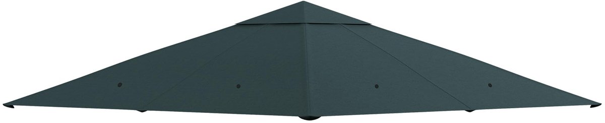 SnelShoppen - Outsunny Reservezeil Paviljoen 3x3m - Vervangend Dak Tent - Hoogwaardige Polyester 180g/m² - UV-Bescherming - Grijs - Ideaal voor Tuin,