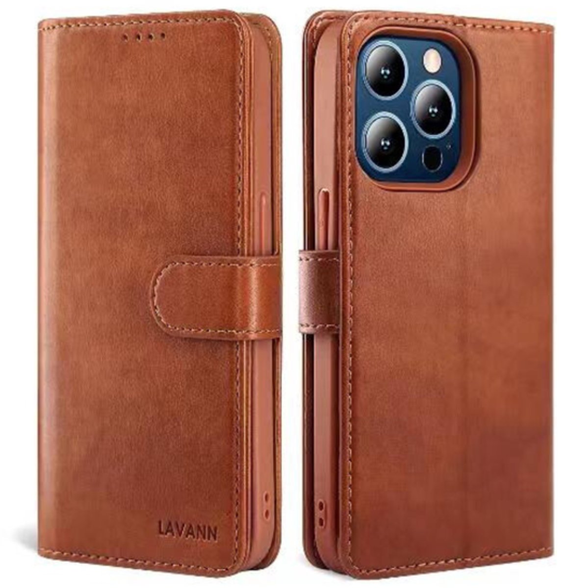 Lavann 2 in 1 Magnetic Leather Bookcase geschikt voor Galaxy S25 Plus - Groen